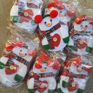 Lot Of 48 Felt Snowman For DIY Christmas Crafts Placeholder Stockings